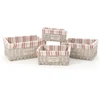 Image de Lot De 4 Paniers Rectangulaire "bistrot" 28cm Naturel