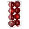 Image de Boules De Noël Colorama De Noël Rouge Lot De 8 En Plastique Recyclé D7cm - Feeric Lights & Christmas