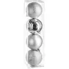 Image de Boule De Noël 80 Mm X 4 Argent - Feeric Lights & Christmas