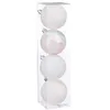 Image de Lot de 4 Boules de Noël Colorama 8cm Blanc