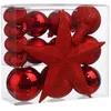 Image de Kit décos de sapin 18 pièces rouge