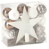 Image de Kit De Sapin Marron Glacé 44 Pièces Blanc/marron - Feeric Lights & Christmas