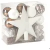 Image de Kit de sapin Marron glacé 44 pièces blanc/marron Feeric lights & christmas