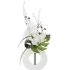 Image de Vase Orchidées Artificielles Blanc Vase Céramique H44cm - Blanc - Atmosphera