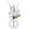 Image de Vase Orchidées Artificielles Blanc Vase Céramique H44cm - Blanc/rose - Atmosphera
