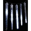 Image de Rideau stalactique lumineux 81 LED 10 glaçons effet goutte 36m extérieur blanc froid