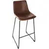Image de Lot De 2 Chaises De Bar "lois" Effet Cuir Marron Cognac - Atmosphera Créateur D'intérieur