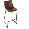 Image de Lot de 2 chaises de bar Lois effet cuir marron cognac - Atmosphera Créateur dintérieur