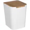 Image de Poubelle À Couvercle Bambou 5l Naturéo Blanc - 5five