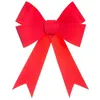 Image de Noeud Déco Effet Velours Soir de Noël 30cm Rouge