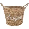 Image de Panier En Osier Blanc D41cm - Atmosphera