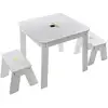 Image de Table Avec 2 Tabourets Doré 57x57cm - Atmosphera