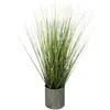 Image de Herbe Artificielle Pot En Métal H45cm - Atmosphera