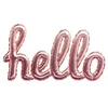 Image de Sticker Ballon "hello" 22x40cm Rose