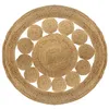 Image de Tapis ajouré Esra en jute D120cm - Atmosphera Créateur dintérieur