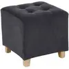 Image de Pouf "léandre" Gris Effet Velours - Atmosphera