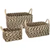 Image de Set De 3 Paniers Etnik Roseau L24/34/44cm - Atmosphera