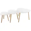 Image de Lot de 3 tables gigognes mileo blanc l344660cm MILEO