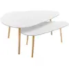 Image de Tables Gigognes Mileo Blanc L88/98cm - Atmosphera