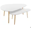 Image de Tables gigognes Mileo blanc L88/98cm - Atmosphera Créateur dintérieur