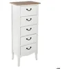 Image de Chiffonnier Chrysa blanc 5 tiroirs - Atmosphera Créateur dintérieur