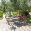 Image de Table de jardin pliante rectangulaire Greensboro tonka 4 places en acier traité époxy - Hespéride