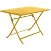 Image de Table de jardin pliante rectangulaire greensboro jaune moutarde 4 places en acier traité époxy GREENSBORO
