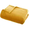 Image de Plaid Flanelle Jaune 125x150cm - Atmosphera