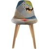 Image de Chaise Scandinave Patchwork Motif Multicolore