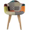 Image de Fauteuil Scandinave Patchwork Motif Multicolore