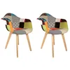Image de Lot de 2 Fauteuils - HOME DECO FACTORY - Patchwork - Scandinave - Multicolore