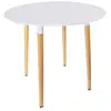 Image de Table De Repas - Home Deco Factory - Ronde - Bicolore - Blanc