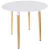 Image de Table de repas - home deco factory - ronde - bicolore - blanc