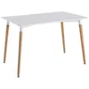 Image de Table De Repas - HOME DECO FACTORY - Rectangulaire - Bicolore - Blanc