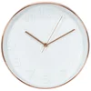 Image de Horloge - Home Deco Factory - Ronde - Silencieuse - Bicolore - Blanc Et Cuivre
