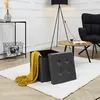 Image de Coffre Pouf Pliable - Home Deco Factory - Design - Capitonné - Gris