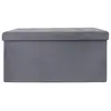 Image de Coffre Banc Pliable - Home Deco Factory - Capitonné - Gris