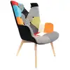 Image de Fauteuil - home deco factory - helsinki patchwork - multicolore