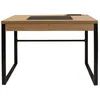 Image de Bureau - Home Deco Factory - Bois Et Métal - Marron Et Noir