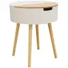 Image de Table Coffre - Home Deco Factory - Scandinave - Bicolore - Blanc Et Beige
