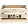 Image de Lot de 3 Cagettes - HOME DECO FACTORY - Bois Brut - Vintage - Marron et Noir