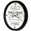 Image de Horloge - Home Deco Factory - La Vie En Famille - Noir