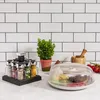 Image de Carrousel à épices - Cook Concept - 8 Pots En Verre - Transparent Et Noir