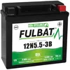 Image de Batterie Fulbat GEL SLA 12N5.5-3B GEL 12V 5.5AH 70 AMPS 135x60x130 + Droite