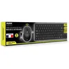 Image de PORT Connect Clavier PC de bureau sans fil 2.4 GHz USB-A & USB-C 12 raccourcis multimédia optique 1600 DPI Azerty Noir