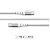 Image de Câble Renforcé USB C/USB C 2m 3A Blanc - Garanti à vie Force Power Lite BIGBEN