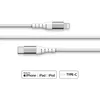 Image de Câble Renforcé USB C/Lightning 2m 3A Blanc - Garanti à vie Force Power Lite HUAWEI