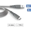 Image de Câble USB A/USB C - Force Power - Ultra-renforcé - 2m - 3A - Garanti à vie - Gris