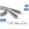 Image de Câble Ultra Renforcé Usb C Lightning Force Power Pour Apple Iphone 1.2 M Gris