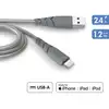 Image de Câble Force Power Ultra Renforcé Usb A Vers Lightning 1,2 M Gris